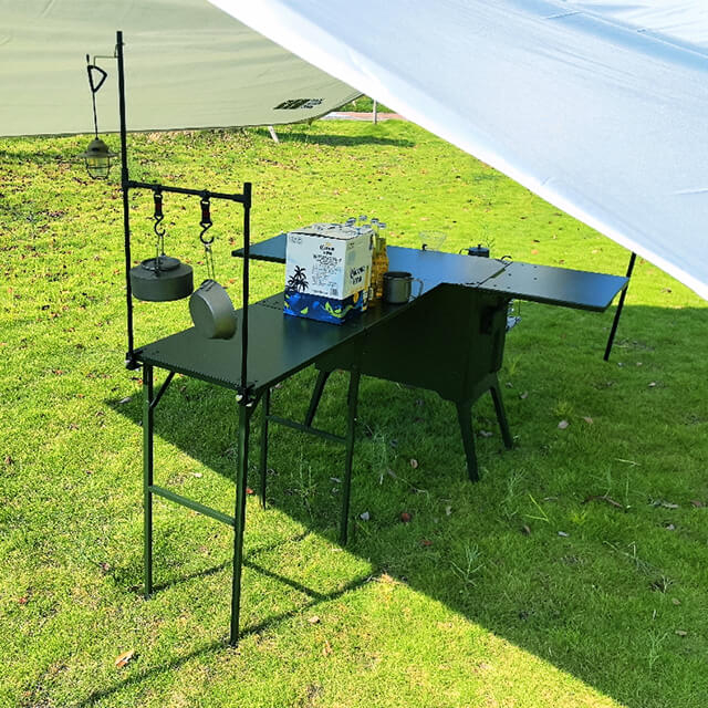 Outdoor Cooking Box with Folding Table And Leg